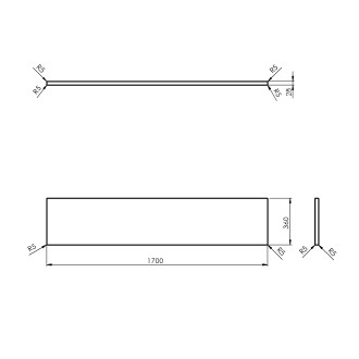 WOODY deska 1700x28x360mm, masiv přírodní dub WD176-70