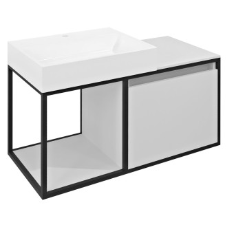 SKARA umyvadlová skříňka 100x49,5x46,5cm, černá mat/bílá mat CG004-3131