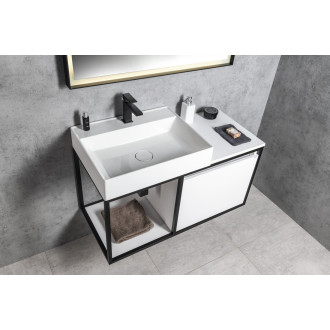 SKARA umyvadlová skříňka 100x49,5x46,5cm, černá mat/bílá mat CG004-3131