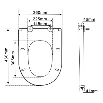 HYGIE WC sedátko, Soft Close, bílá PS104