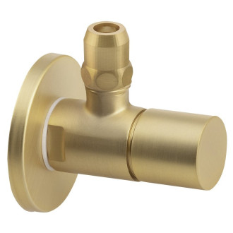Rohový ventil kulatý, 1/2"x3/8", zlato mat SL019