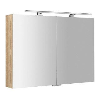 MIRRÓ galerka s LED osvětlením, 100x70x16cm, dub alabama MC100-0022
