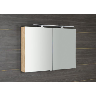 MIRRÓ galerka s LED osvětlením, 100x70x16cm, dub alabama MC100-0022