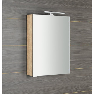 MIRRÓ galerka s LED osvětlením, 50x70x16cm, levá/pravá, dub alabama MC050-0022
