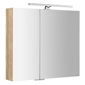 MIRRÓ galerka s LED osvětlením, 80x70x16cm, dub alabama MC080-0022