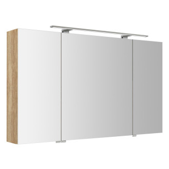 RIWA galerka s LED osvětlením, 3x dvířka, 121x70x17cm, dub alabama RIW120-0022