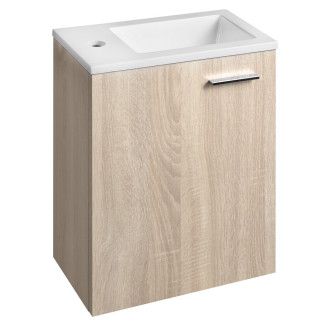 ZOJA skříňka s umyvadlem z litého mramoru 40x22 cm, dub platin 51049DP-01