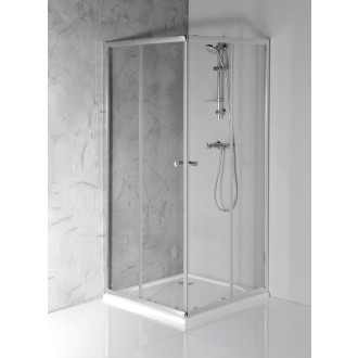 AGGA čtvercová sprchová zástěna 800x800mm, čiré sklo HLF808Y