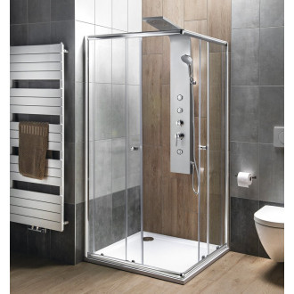 AGGA čtvercová sprchová zástěna 800x800mm, čiré sklo HLF808Y