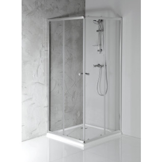 AGGA čtvercová sprchová zástěna 900x900mm, čiré sklo HLF909Y