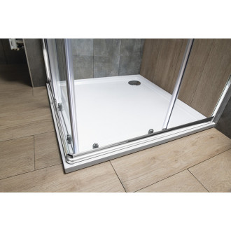 AGGA čtvercová sprchová zástěna 900x900mm, čiré sklo HLF909Y