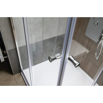 AGGA čtvercová sprchová zástěna 900x900mm, čiré sklo HLF909Y