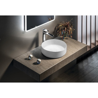 INFINITY ROUND keramické umyvadlo na desku, průměr 36cm, bílá mat 10NF65036-2L