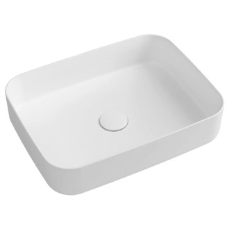 INFINITY RECTANGLE keramické umyvadlo na desku, 50x36cm, bílá mat 10NF65050-2L