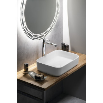 INFINITY RECTANGLE keramické umyvadlo na desku, 50x36cm, bílá mat 10NF65050-2L