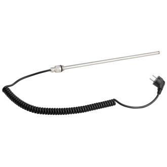 Elektrická topná tyč bez termostatu, kroucený kabel/černá, 600 W LT90600B