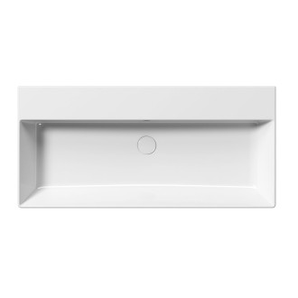 KUBE X keramické umyvadlo 100x47cm, broušená spodní hrana, bez otvoru, bílá 94239011
