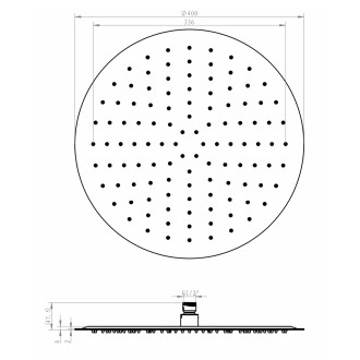 SLIM hlavová sprcha, průměr 400mm, nerez lesk MS571