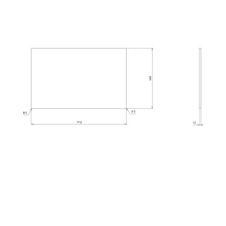SKARA deska Rockstone 71,2x12x46cm, bílá mat CG025-0101