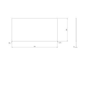 SKARA deska Rockstone 91,2x12x46cm, bílá mat CG026-0101
