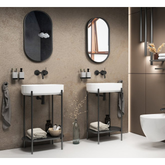 PUNO podstavec s umyvadlem 550x860x360mm, černá SKA570-2-01