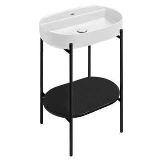 PUNO podstavec s umyvadlem 600x860x396mm, černá SKA590-2-01