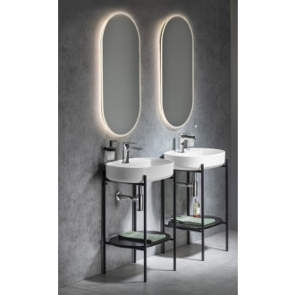 PUNO podstavec s umyvadlem 600x860x396mm, černá SKA590-2-01