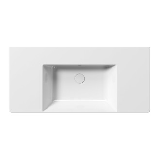 KUBE X keramické umyvadlo 100x47cm, s odkládacími plochami, bez otvoru, bílá 9451011