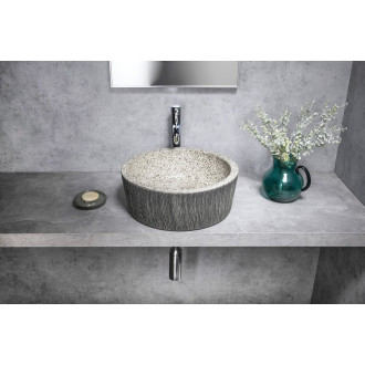 PRIORI keramické umyvadlo na desku, ? 41 cm, granit PI035