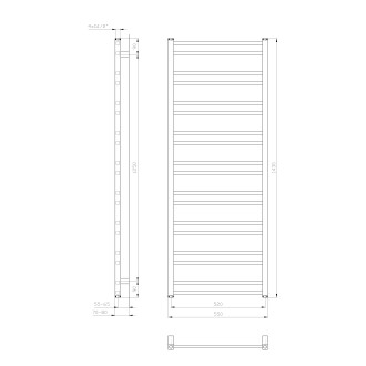 METRO DOS otopné těleso 550x1430 mm, bílá mat IR430T