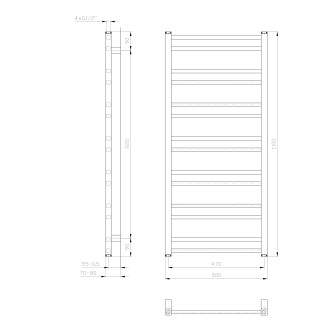 METRO DOS otopné těleso 500x1100 mm, bílá mat IR432T