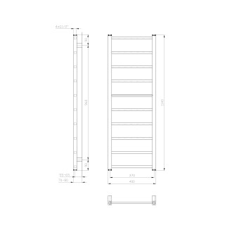 METRO LIGHT otopné těleso 400x1140 mm, bílá IR445T