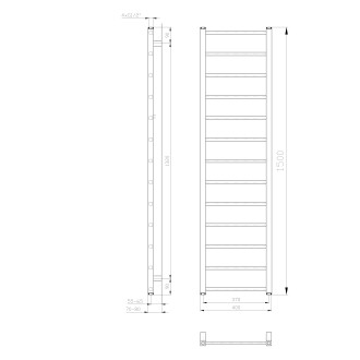 METRO LIGHT otopné těleso 400x1500 mm, bílá IR447T