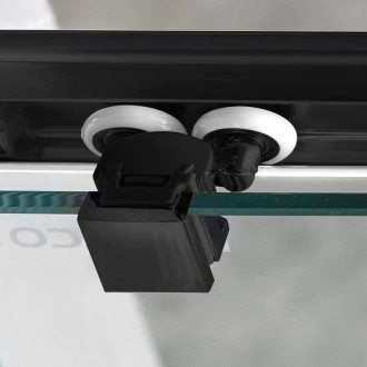 SIGMA SIMPLY BLACK sprchové dveře posuvné pro rohový vstup 1100 mm, čiré sklo GS2111B