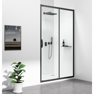 SIGMA SIMPLY BLACK sprchové dveře posuvné 1000 mm, čiré sklo GS1110B