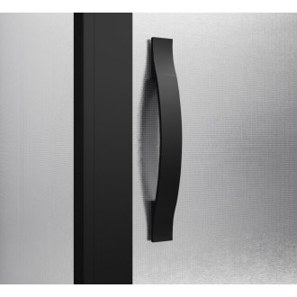 SIGMA SIMPLY BLACK sprchové dveře posuvné pro rohový vstup 1000 mm, sklo Brick GS2410B
