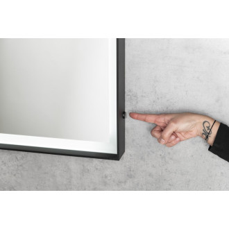 SORT zrcadlo s LED osvětlením 60x80cm, senzor, 2700-6500K, černá mat ST080S