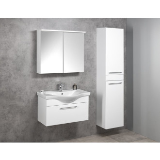 KAWA STRIP galerka s LED osvětlením 80x70x22cm, bílá WGL80S