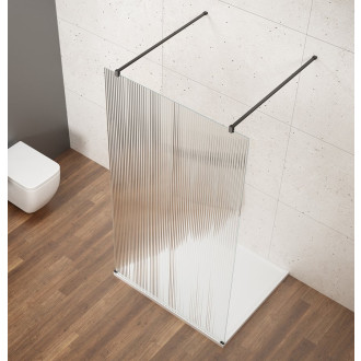 VARIO BLACK jednodílná sprchová zástěna do prostoru, sklo nordic, 1000 mm GX1510-02