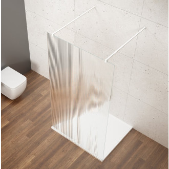 VARIO WHITE jednodílná sprchová zástěna do prostoru, sklo nordic, 1000 mm GX1510-03