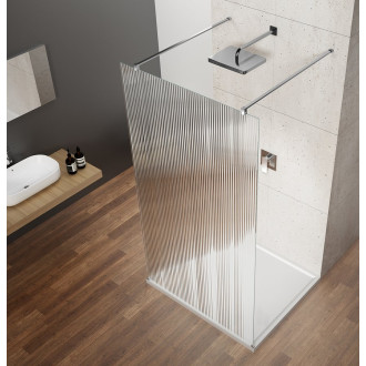 VARIO CHROME jednodílná sprchová zástěna do prostoru, sklo nordic, 800 mm GX1580-01