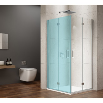 LORO sprchové dveře skládací pro rohový vstup 900mm, čiré sklo GN4790
