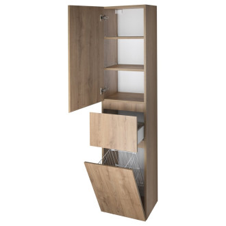 ALTAIR vysoká skříňka s košem 40x184x31cm, levá, dub emporio AI485L