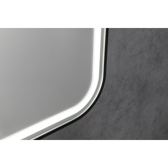 CETIS zrcadlo s LED osvětlením 100x70cm, černá mat CT100