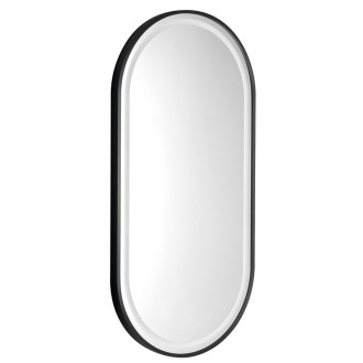 KAIRA oválné zrcadlo s LED osvětlením 45x90cm, černá mat KA450