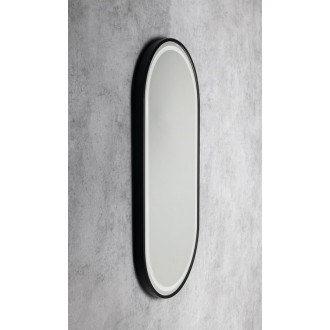 KAIRA oválné zrcadlo s LED osvětlením 45x90cm, černá mat KA450
