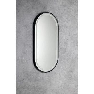 KAIRA oválné zrcadlo s LED osvětlením 45x90cm, černá mat KA450