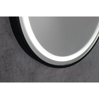KAIRA oválné zrcadlo s LED osvětlením 45x90cm, černá mat KA450