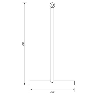 Podlahová stěrka 300x890mm, černá SQ121B