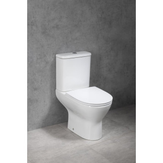 DARIO RIMLESS WC kombi mísa s nádržkou, spodní/zadní odpad, bílá 201.431.4